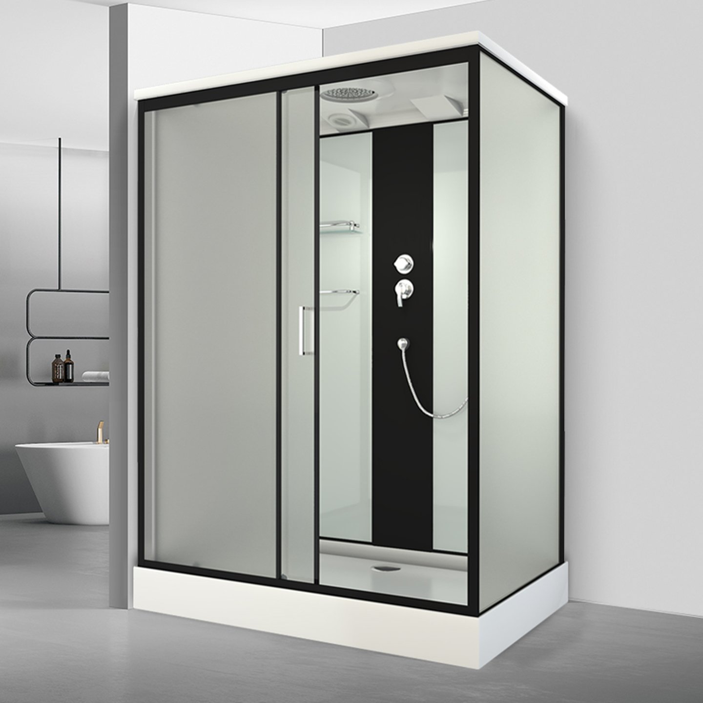 Cabine de douche carrée All-in-One