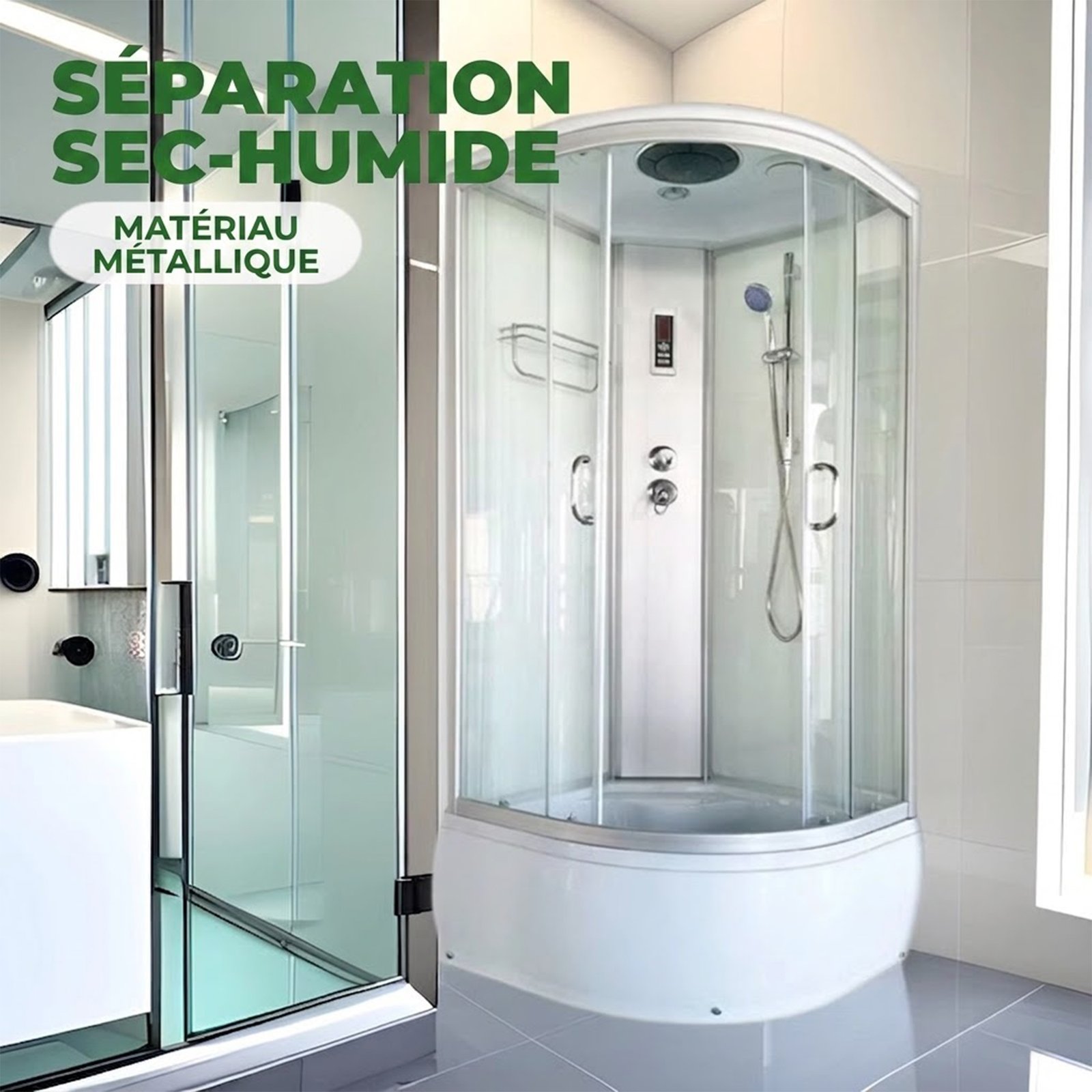 Cabine de douche intégrée ArcTherm