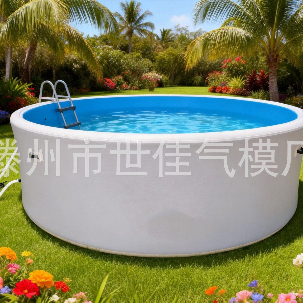 Piscine gonflable ronde enfants – surface brossée pliable