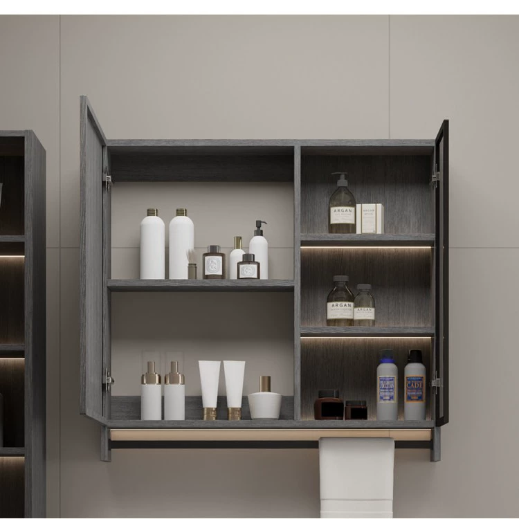 Meuble salle de bain aluminium nid d’abeille avec lavabo céramique